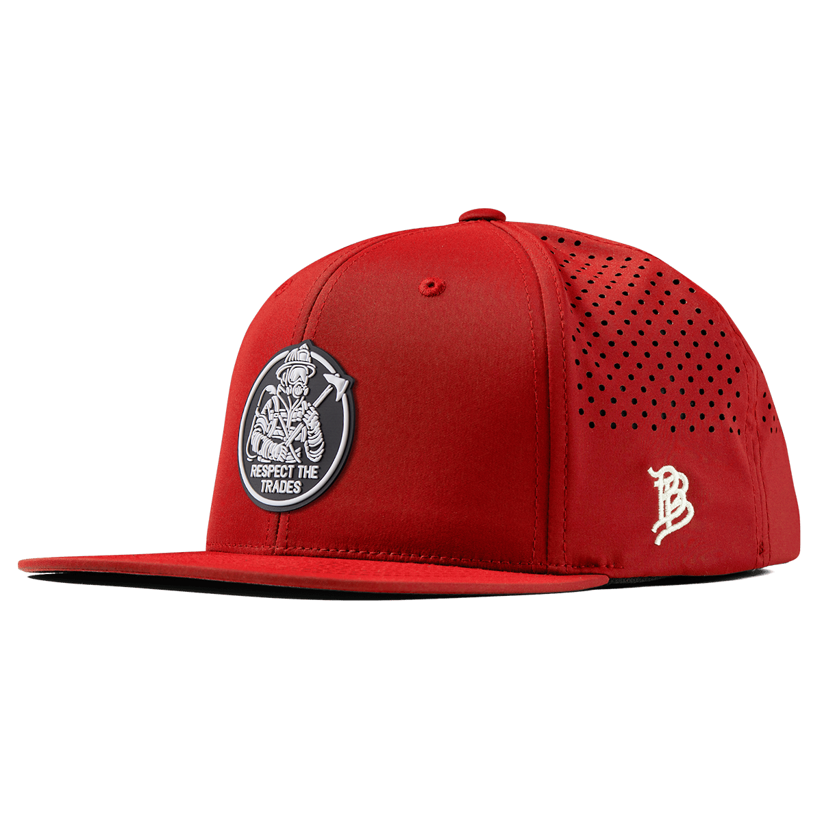 Respect The Trades Firefighter Flat Performance Red