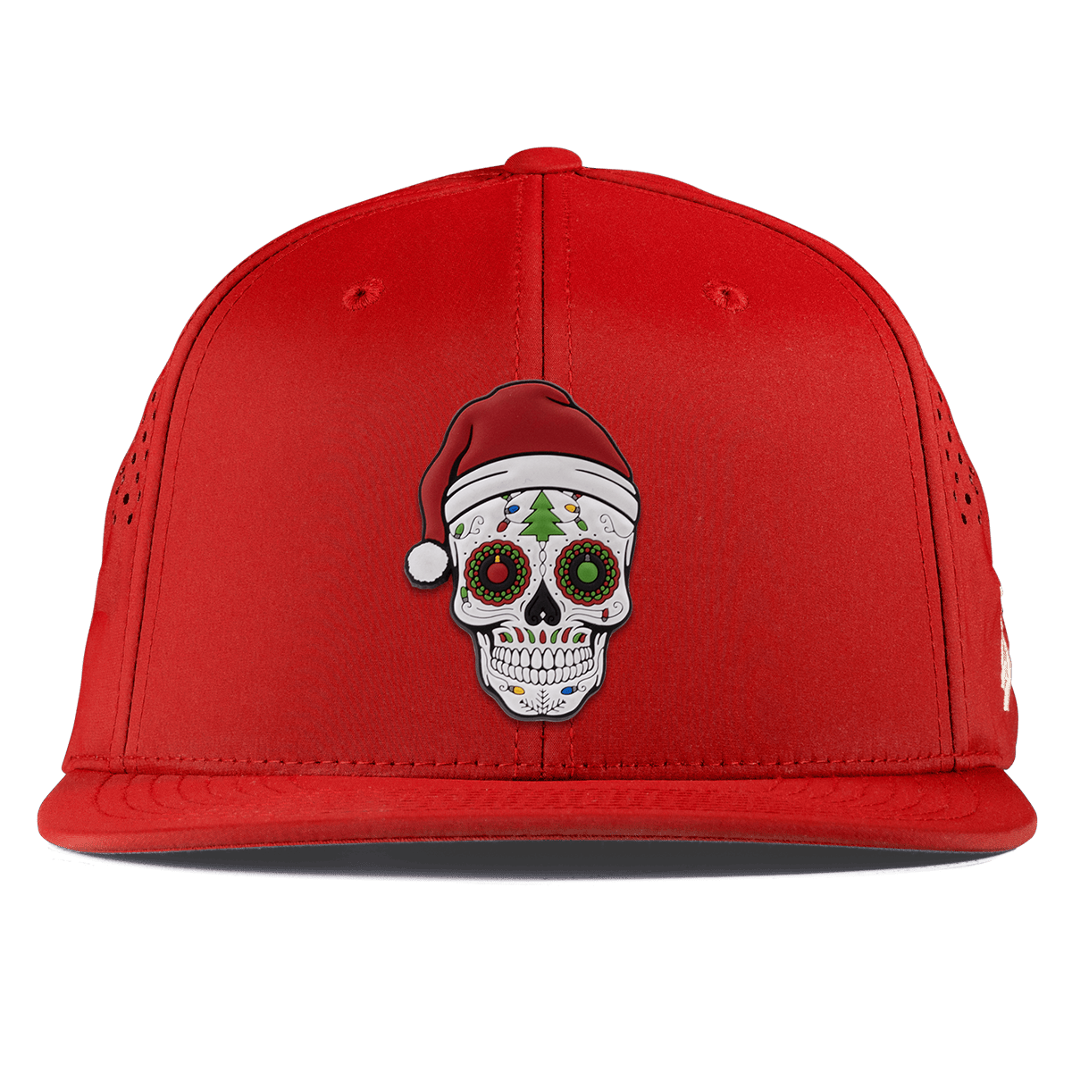 Santa Skull PVC Flat Performance Red