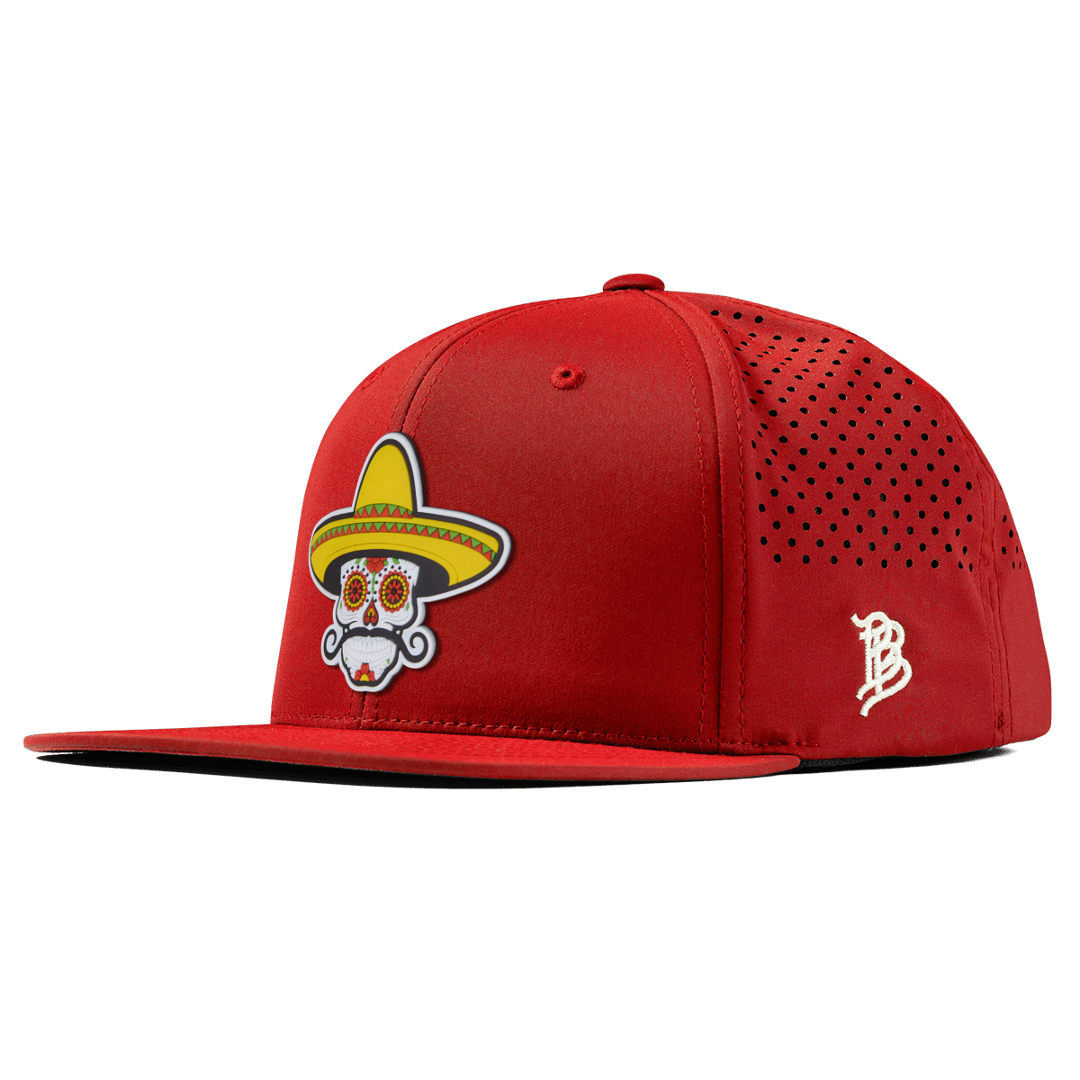 Sombrero Skull PVC Flat Performance Red