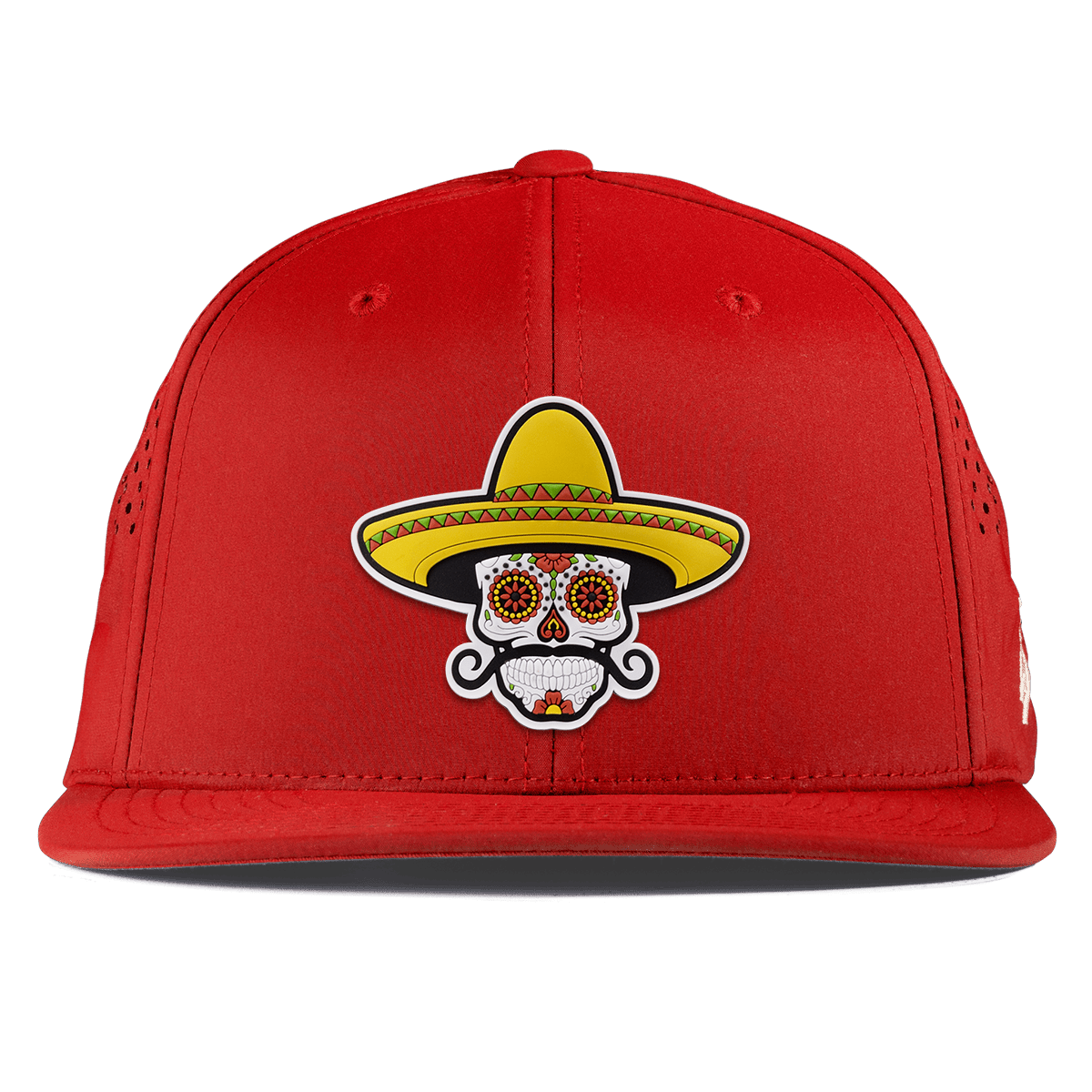 Sombrero Skull PVC Flat Performance Red