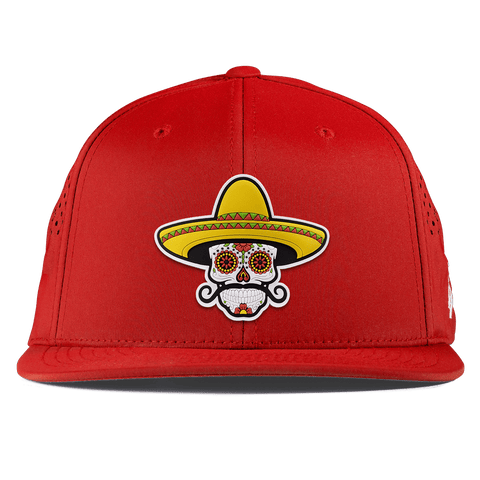 Sombrero Skull PVC Flat Performance Red