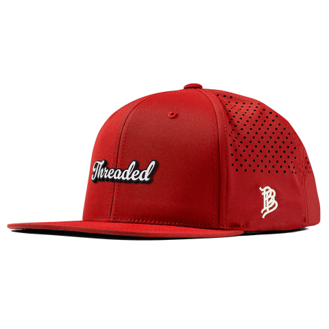 Threaded Script Flat Performance Red