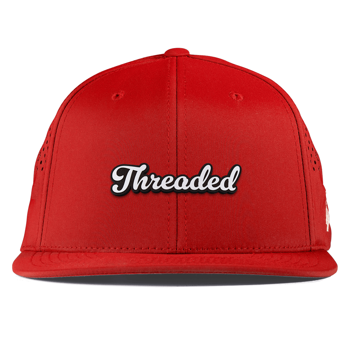 Threaded Script Flat Performance Red