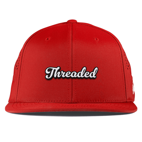 Threaded Script Flat Performance Red