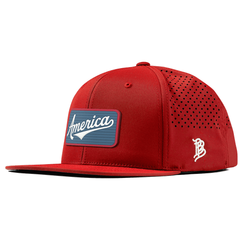 USA America Badge Flat Performance Red