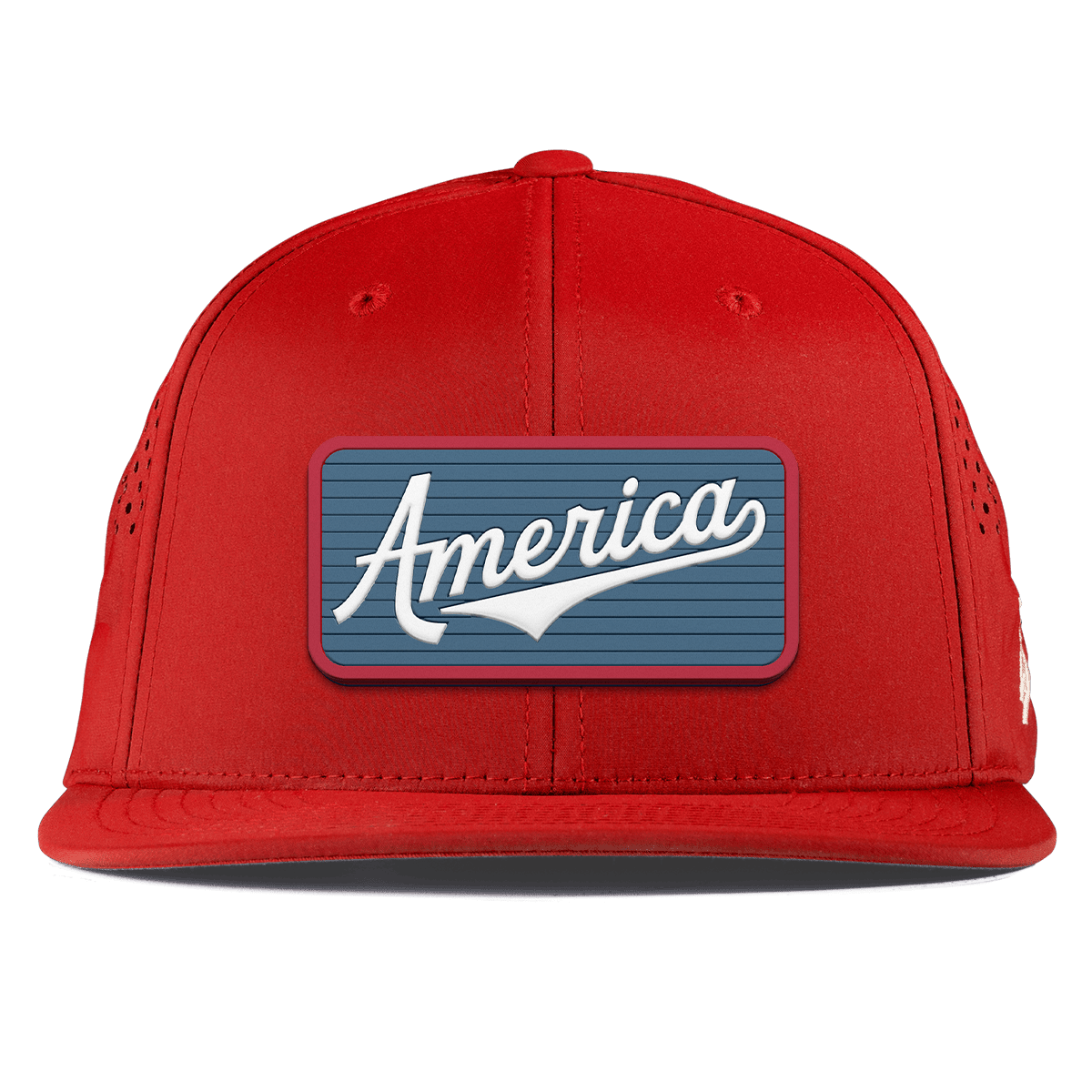 USA America Badge Flat Performance Red