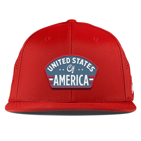 United States of America Badge Flat Performance Red