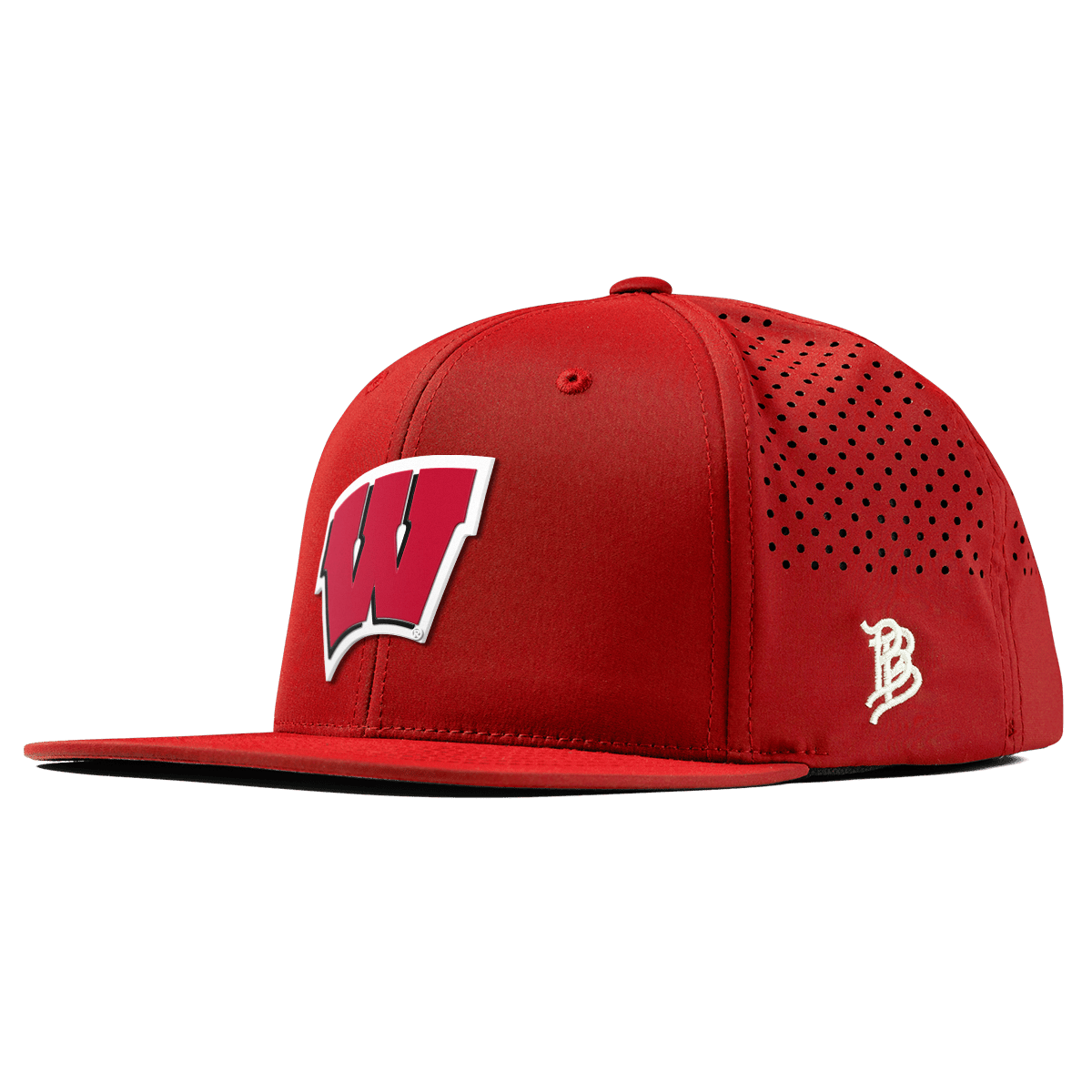 University of Wisconsin "Wisconsin Team Logo" Flat Performance Red