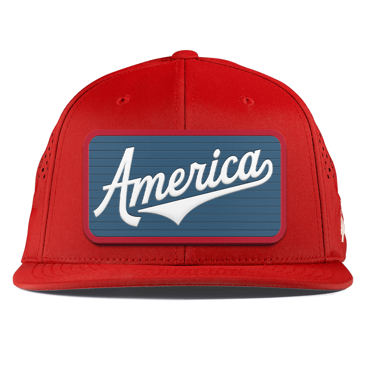 XL USA America Badge Flat Performance Red
