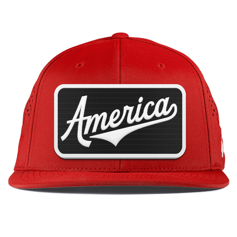 XL Vintage America Badge Flat Performance Red