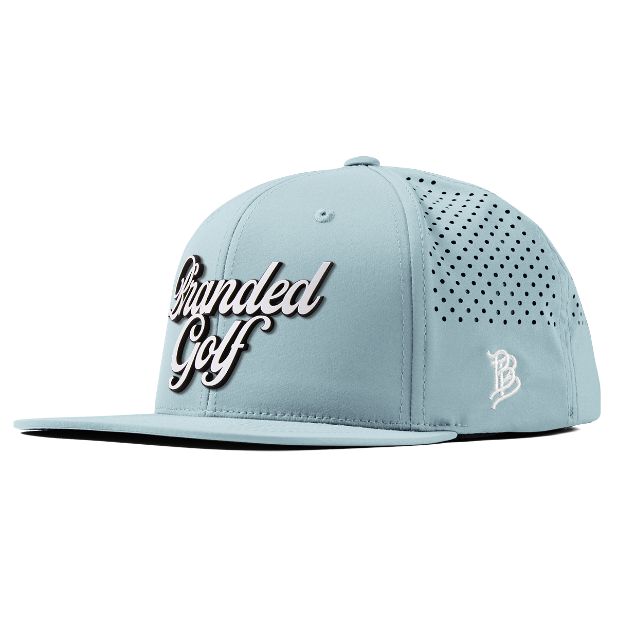 Branded Golf Script Flat Performance Sky Blue