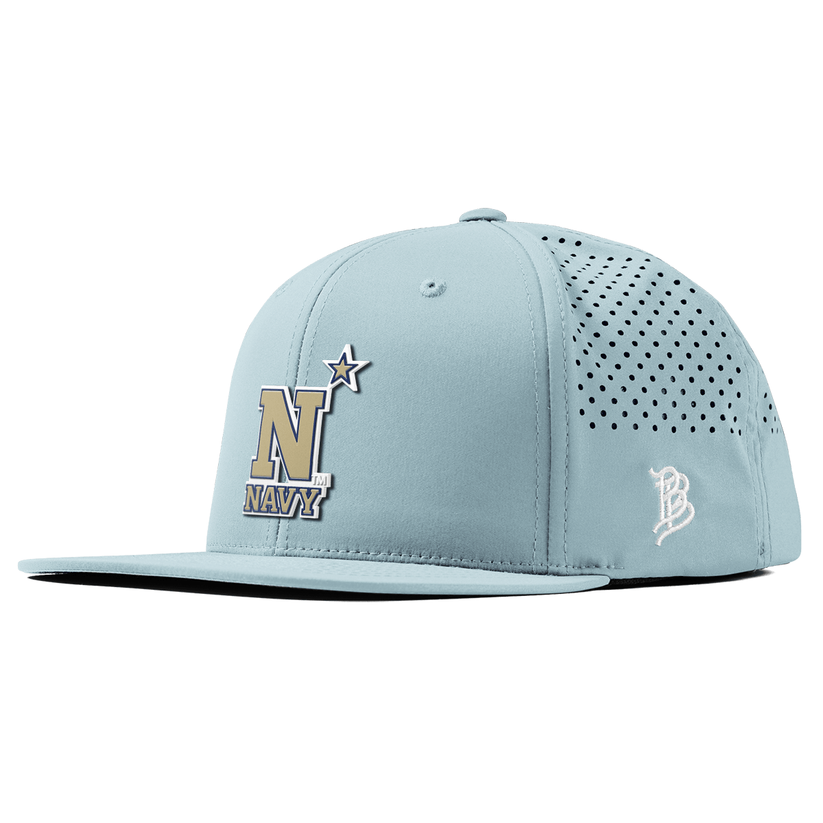 United States Naval Academy "Naval Academy Team Logo Gold" Flat Performance Sky Blue
