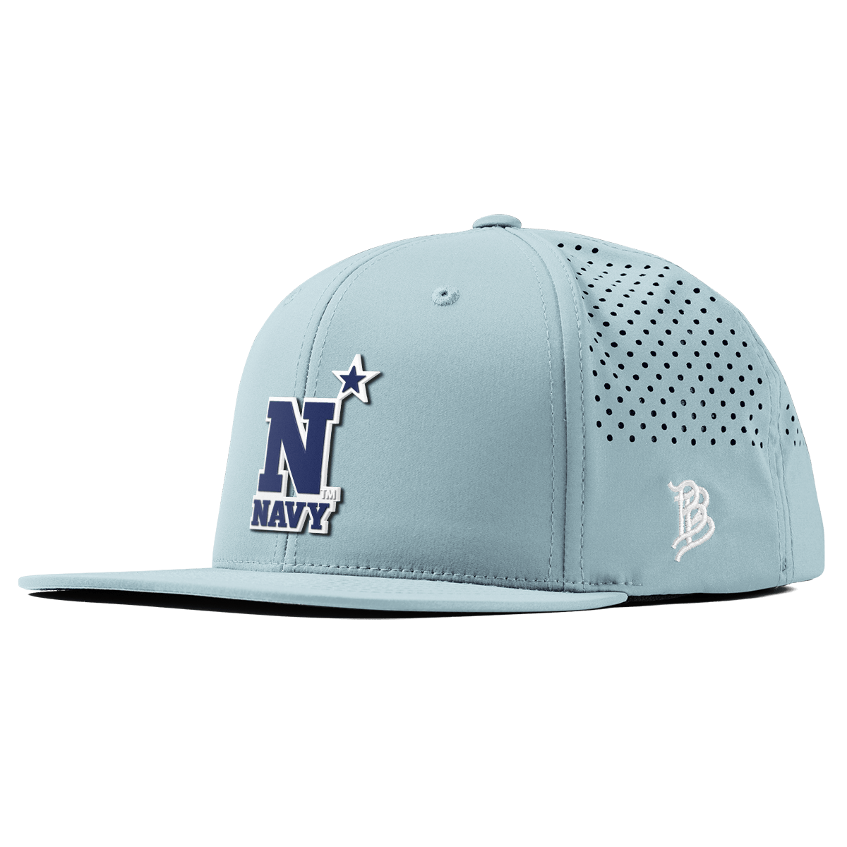 United States Naval Academy "Naval Academy Team Logo Navy" Flat Performance Sky Blue