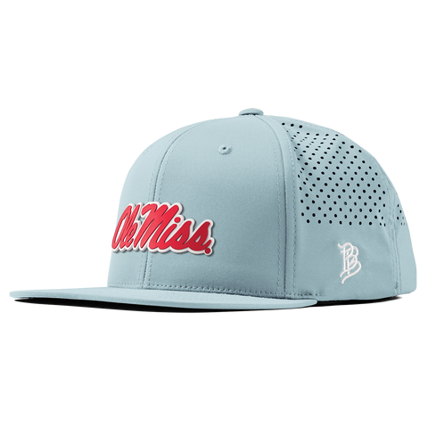 University of Mississippi "Ole Miss Crimson Script" Flat Performance Sky Blue