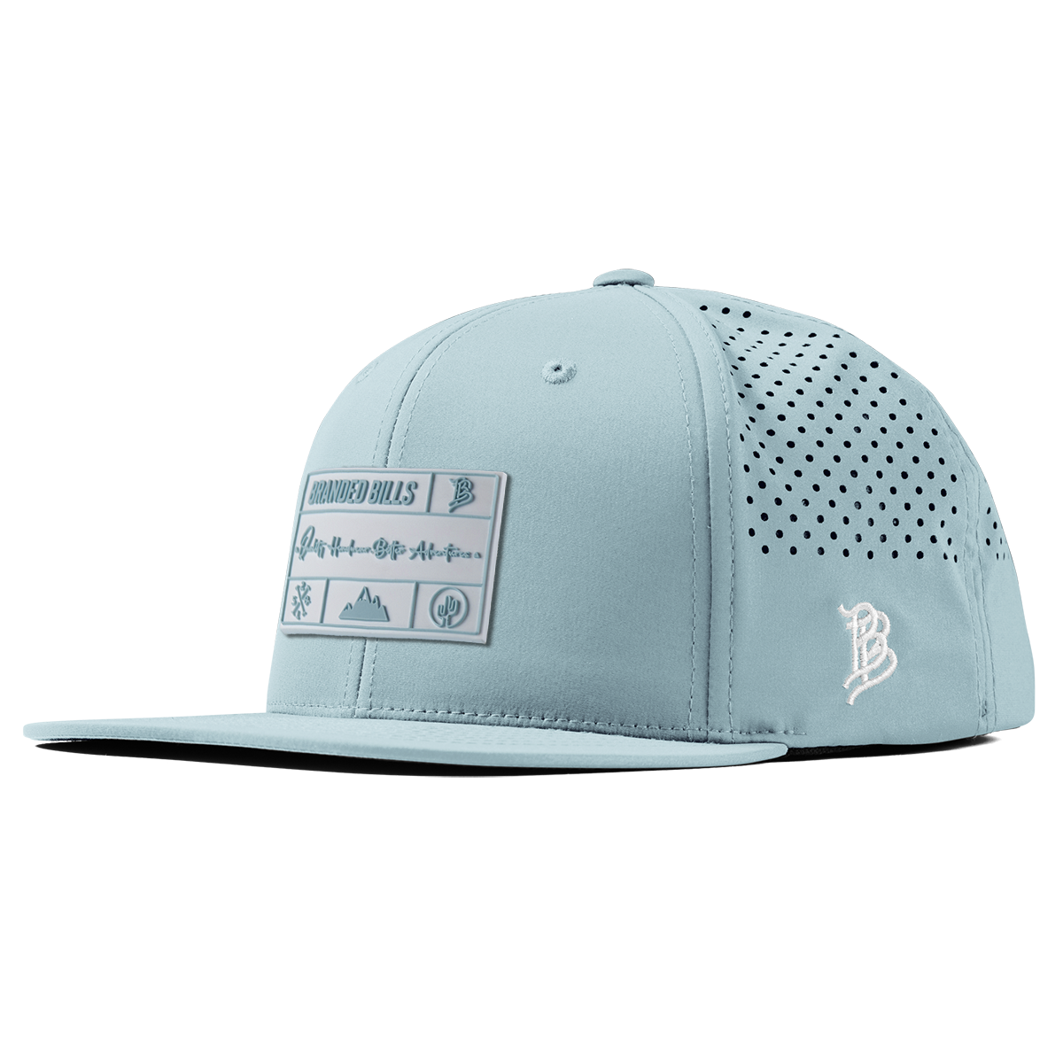 Sky Blue Branded Team Logo PVC Flat Performance Sky Blue