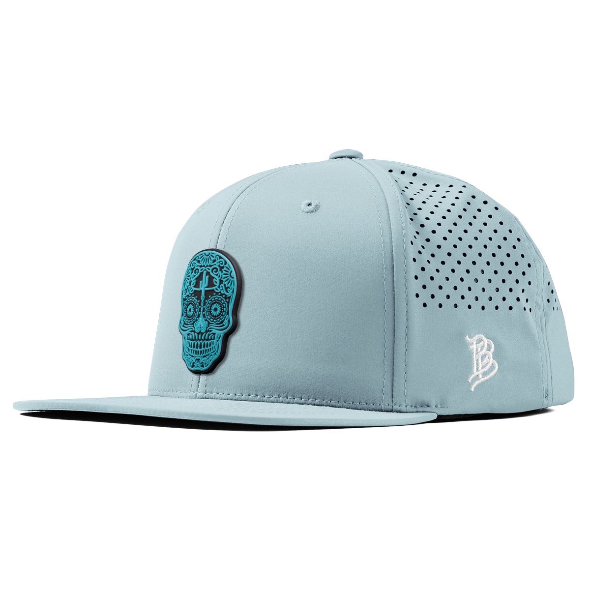 Turquoise Skull PVC Flat Performance Sky Blue