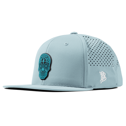 Turquoise Skull PVC Flat Performance Sky Blue