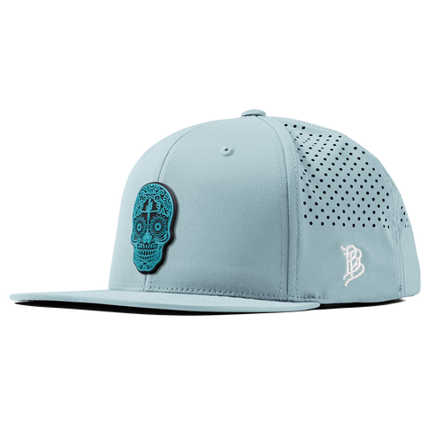 Turquoise Skull PVC Flat Performance Sky Blue