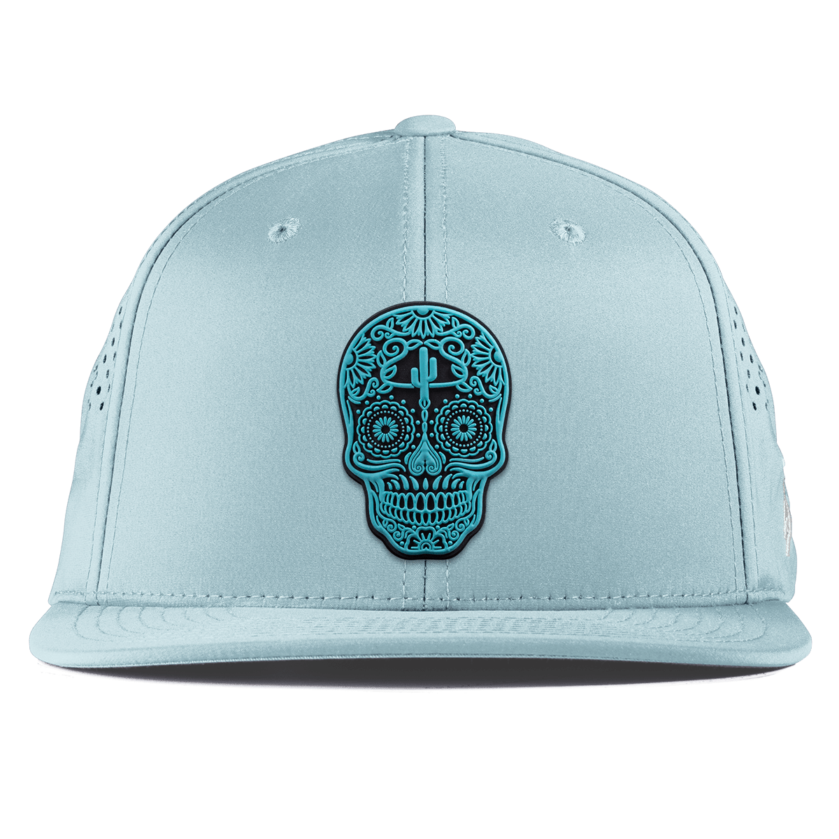 Turquoise Skull PVC Flat Performance Sky Blue