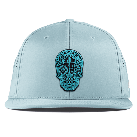 Turquoise Skull PVC Flat Performance Sky Blue