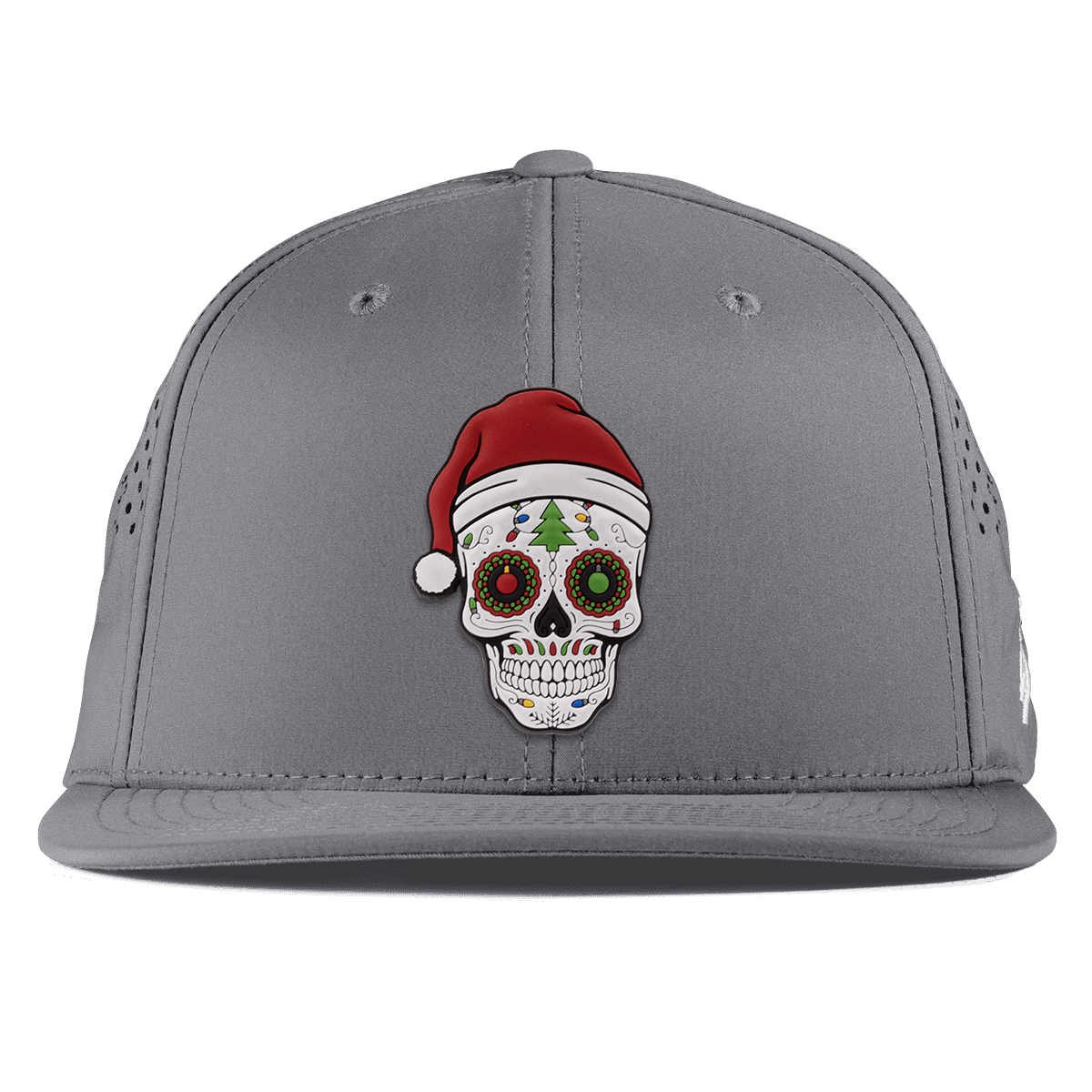 Santa Skull PVC Flat Performance Slate