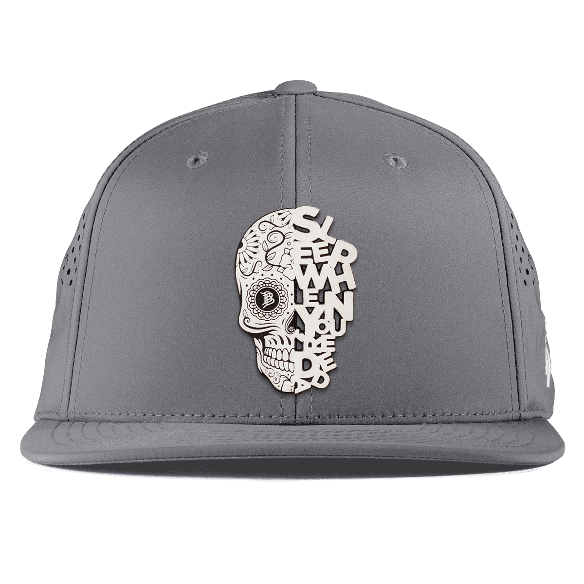 Sleep When You're Dead Skull Flat Performance Slate