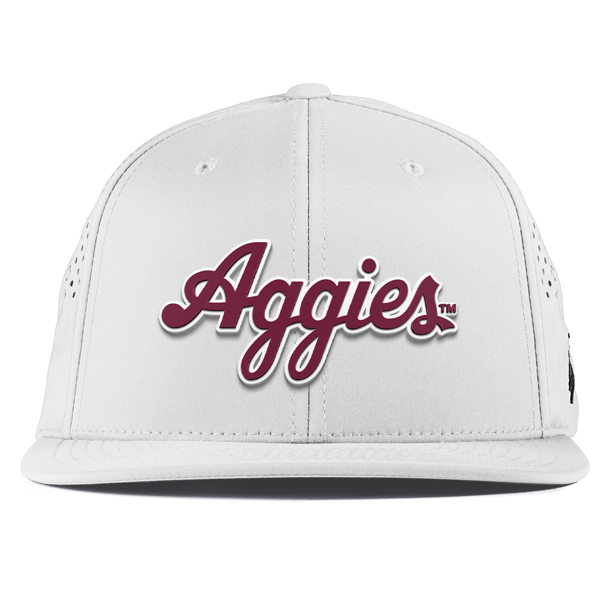 Texas A&M University "Aggies Script" Flat Performance White
