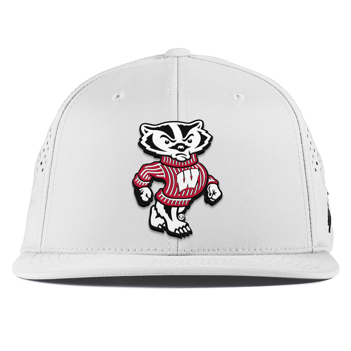 University of Wisconsin "Bucky Badger" Flat Performance White
