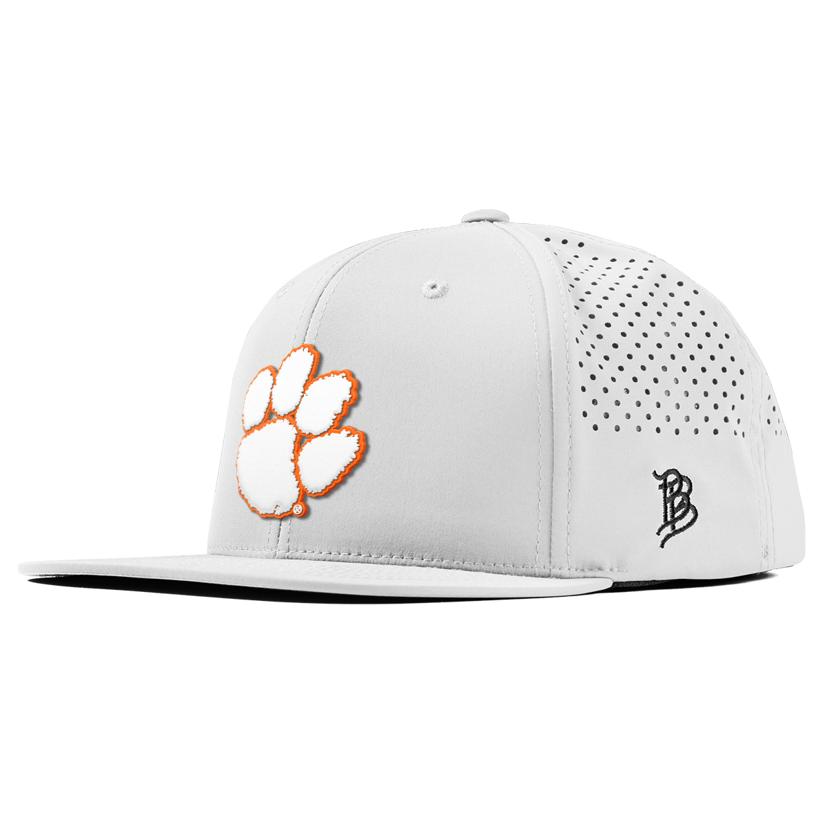 Clemson University "Clemson Tigers Paw" Flat Performance White