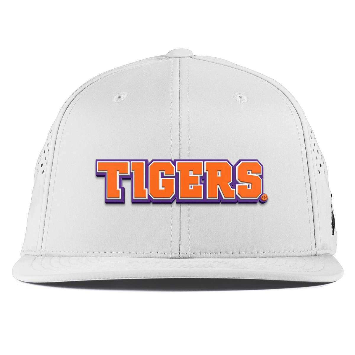 Clemson University "Clemson Tigers Block" Flat Performance White