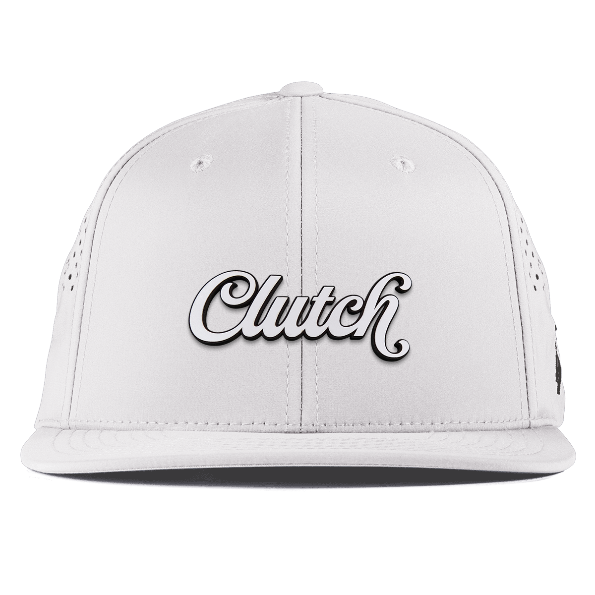 Clutch Script Flat Performance White