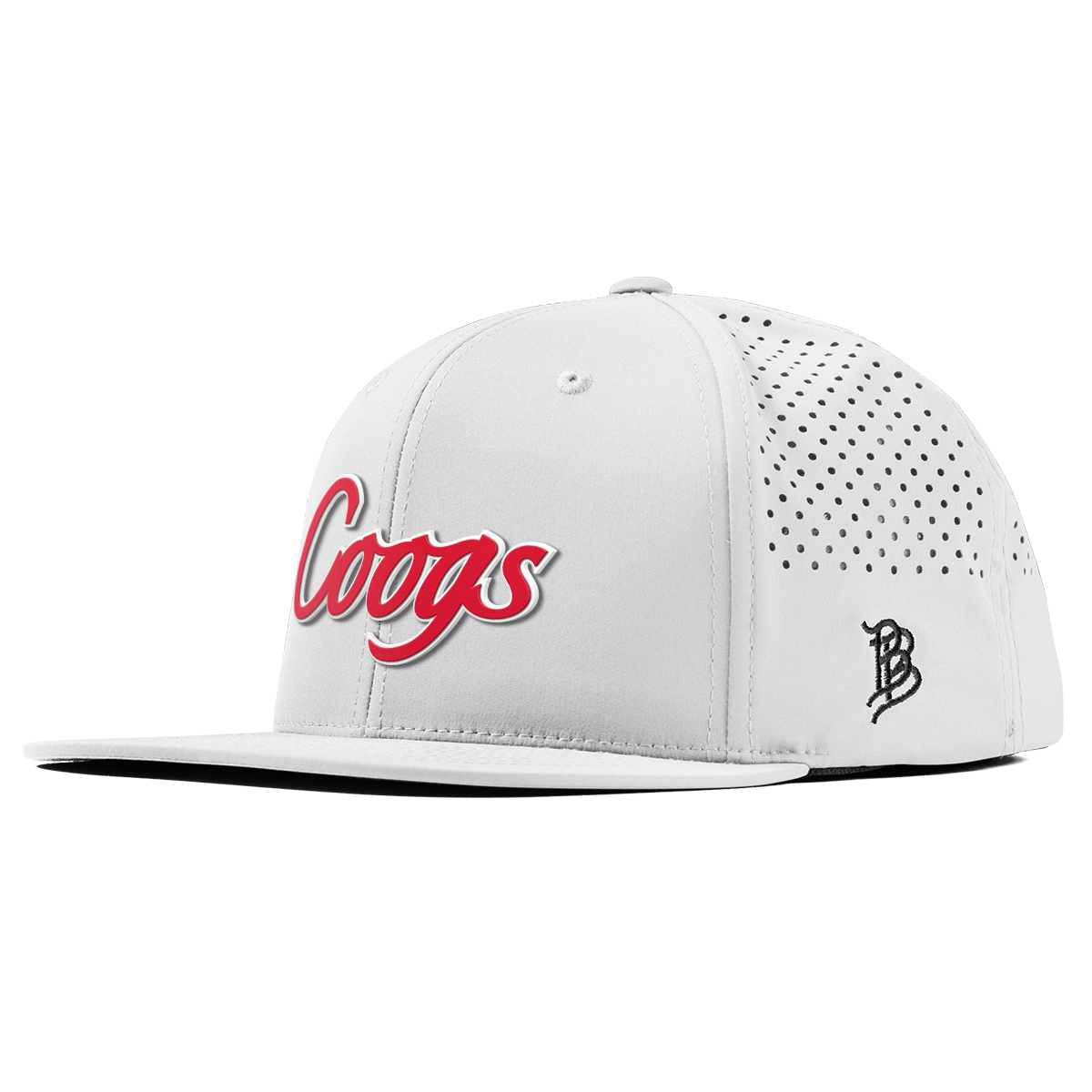 University of Houston "Coogs Script" Flat Performance White 