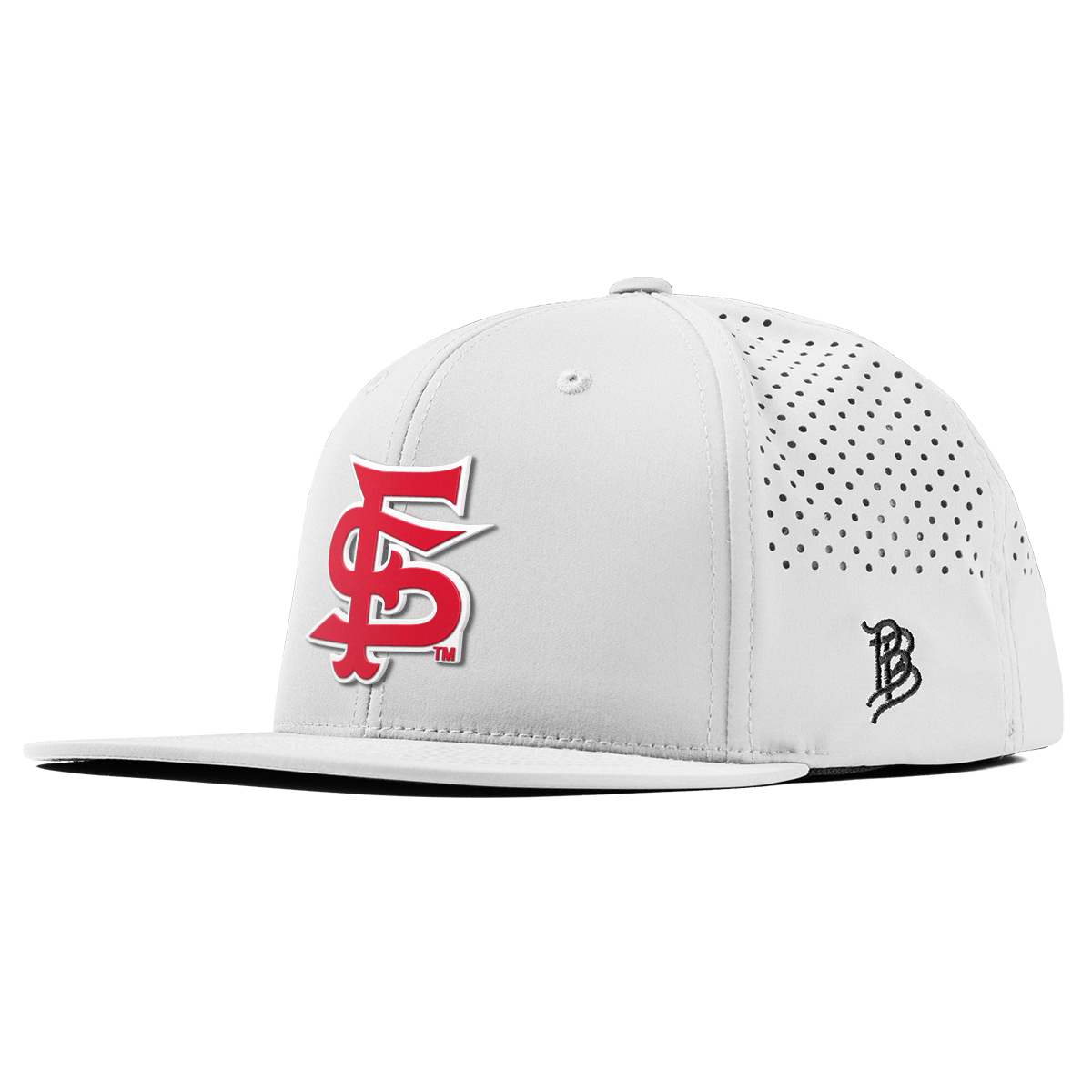 Fresno State University "Fresno State Stacked" Flat Performance White