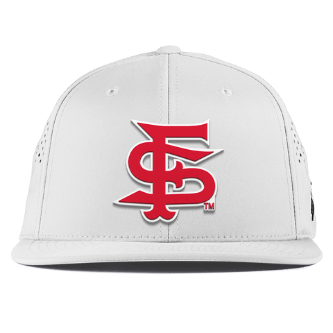 Fresno State University "Fresno State Stacked" Flat Performance White