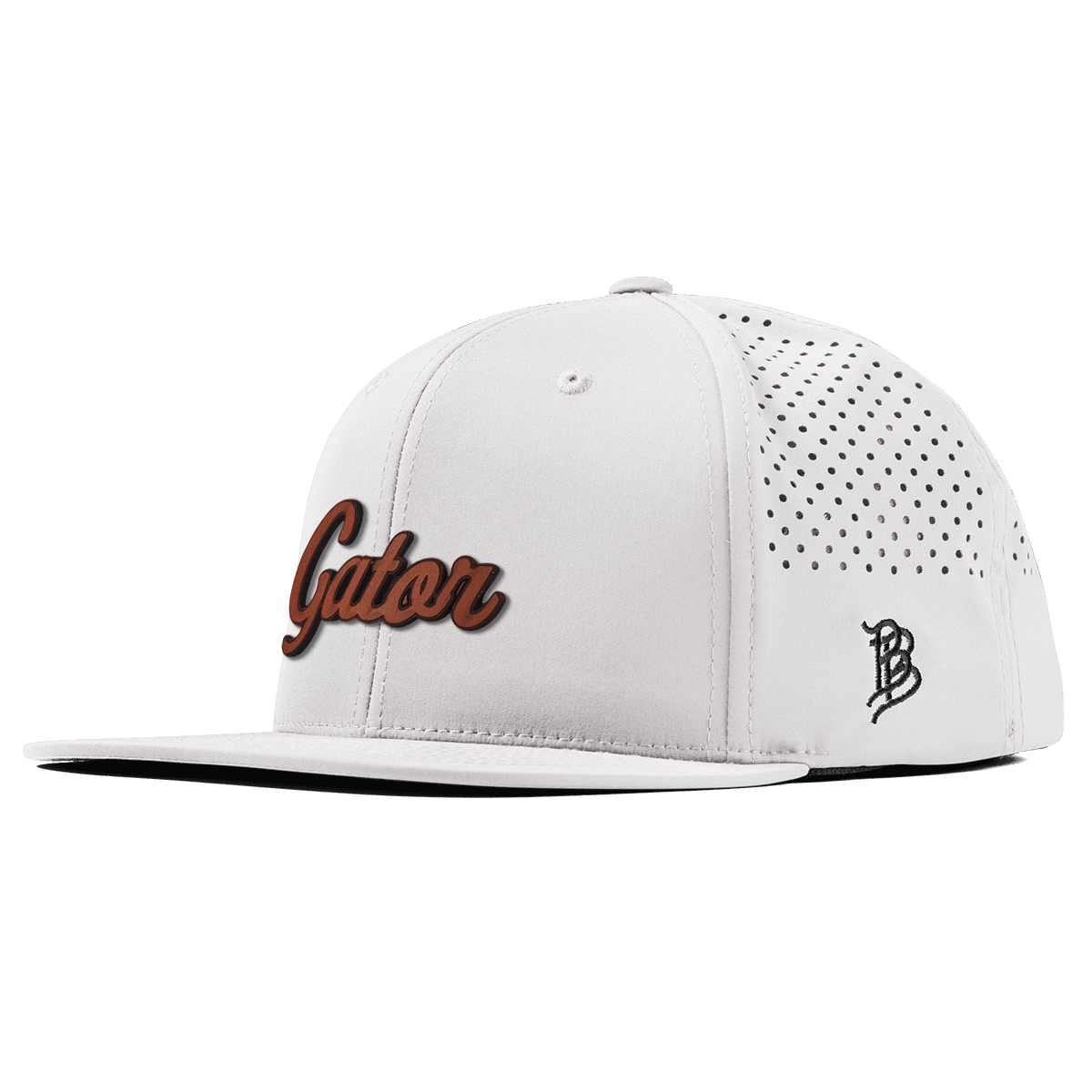 Gator Script Tan Flat Performance White