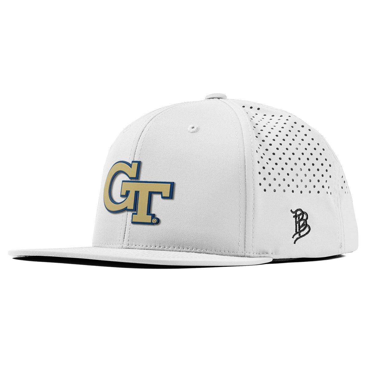 Georgia Tech University "Georgia Tech Team Logo" Flat Performance White 