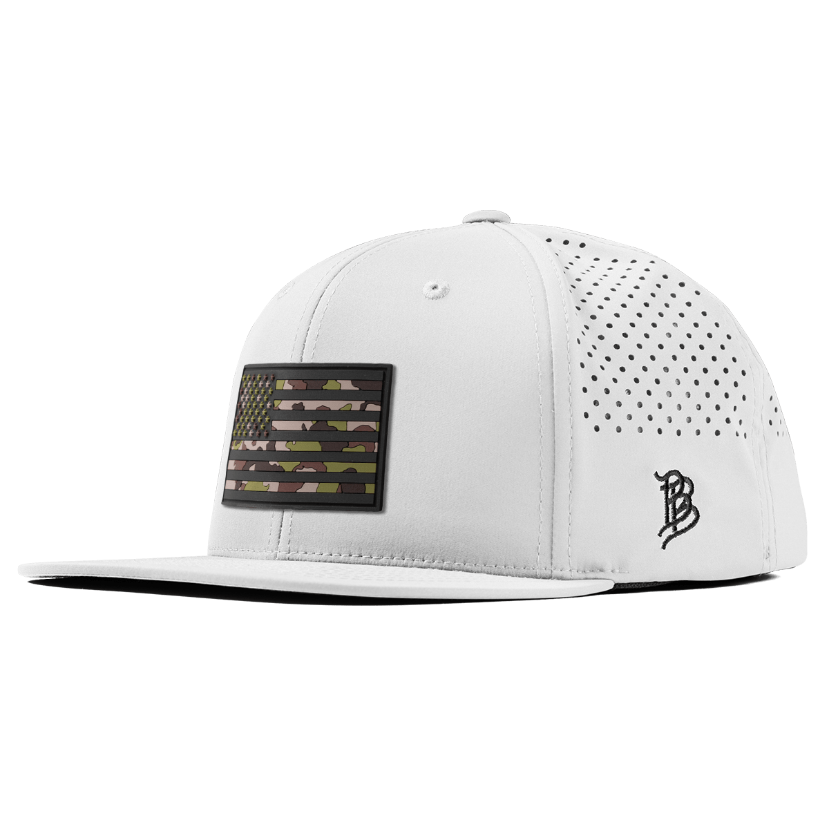 Green Camo Glory PVC Flat Performance White