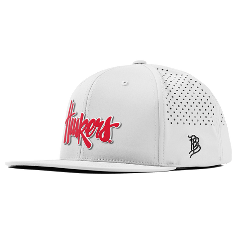 University of Nebraska "Huskers Script" Flat Performance White