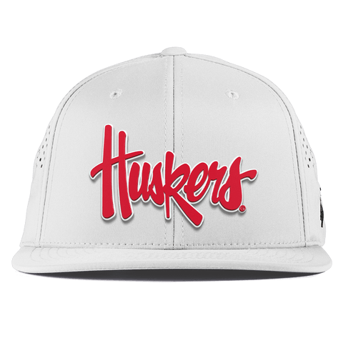 University of Nebraska "Huskers Script" Flat Performance White