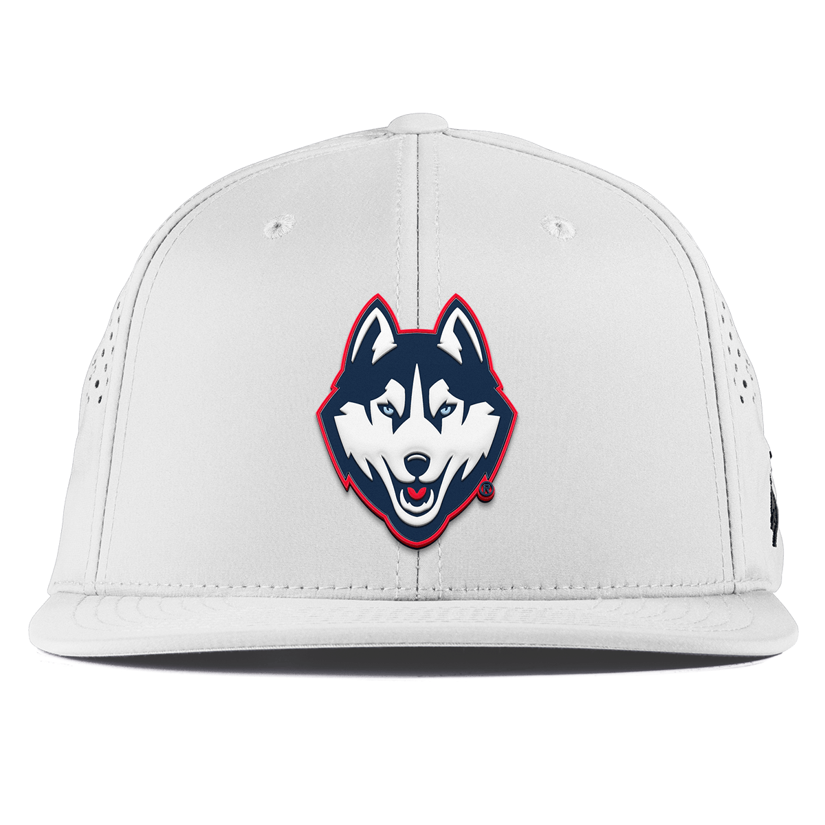 University of Connecticut "Huskies Mascot" Flat Performance White