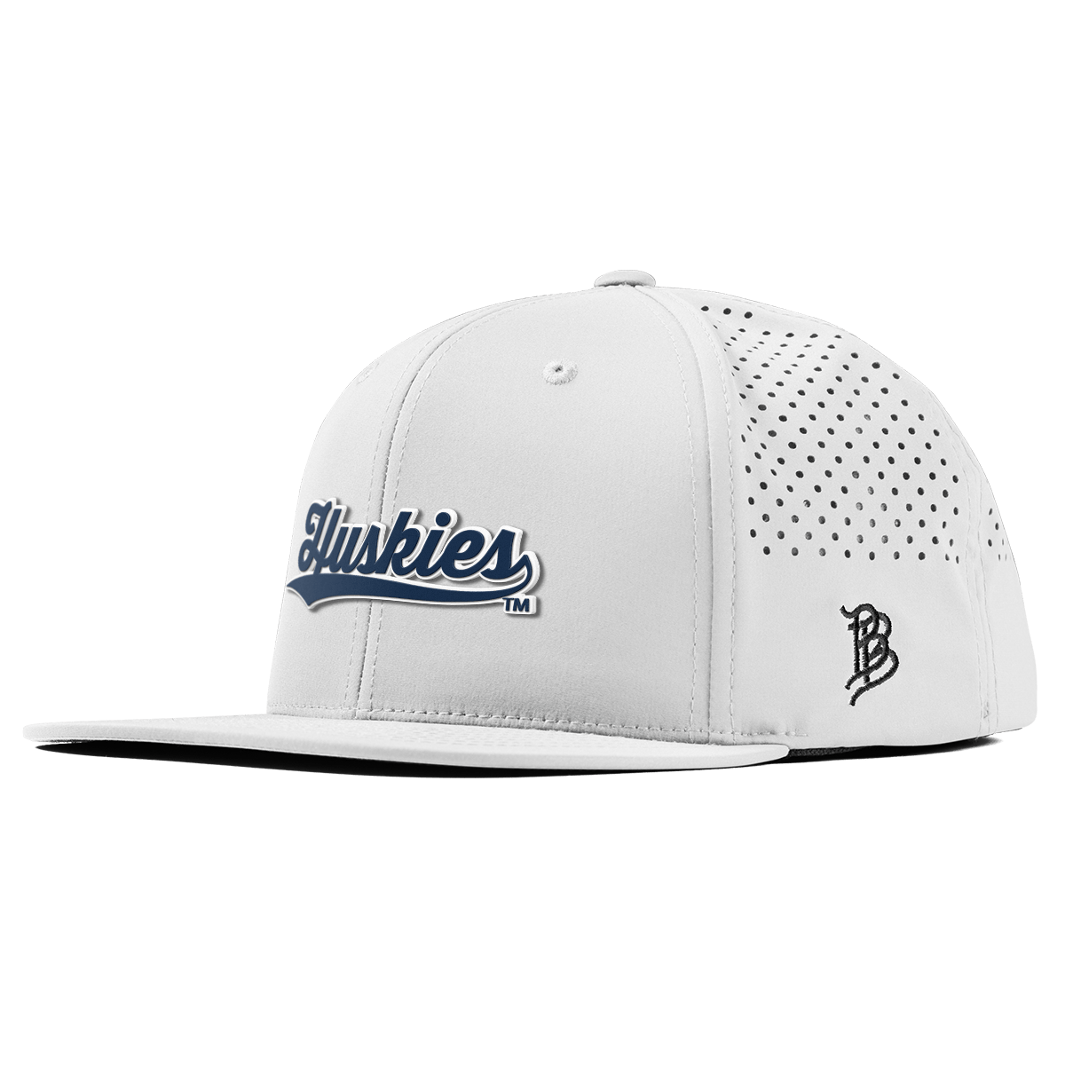 University of Connecticut "Huskies Script" Flat Performance White