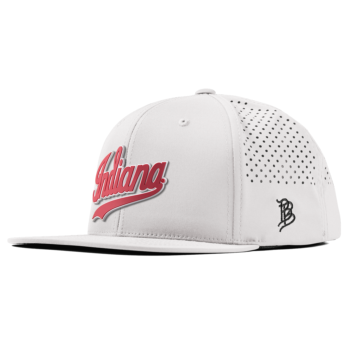 Indiana University "Indiana Script" Flat Performance White 