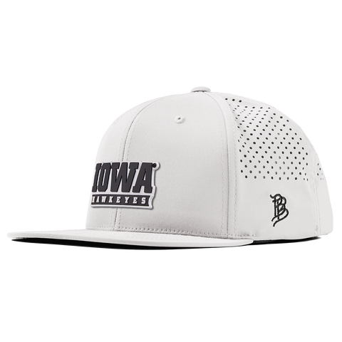 University of Iowa "Iowa Hawkeyes Block" Flat Performance White