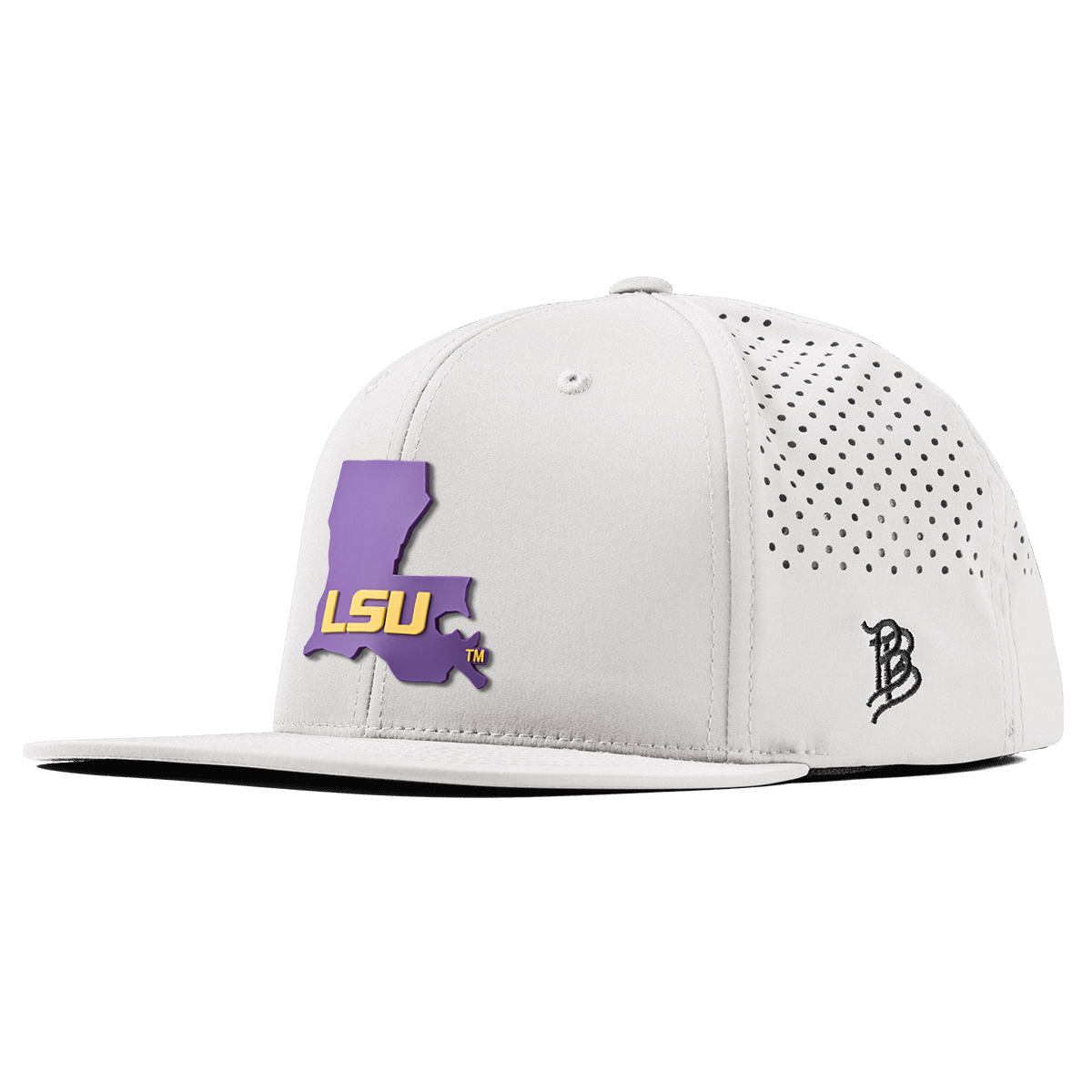 Louisiana State University "LSU State" Flat Performance White