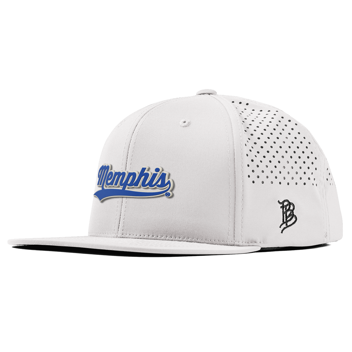 University of Memphis "Memphis Script" Flat Performance White