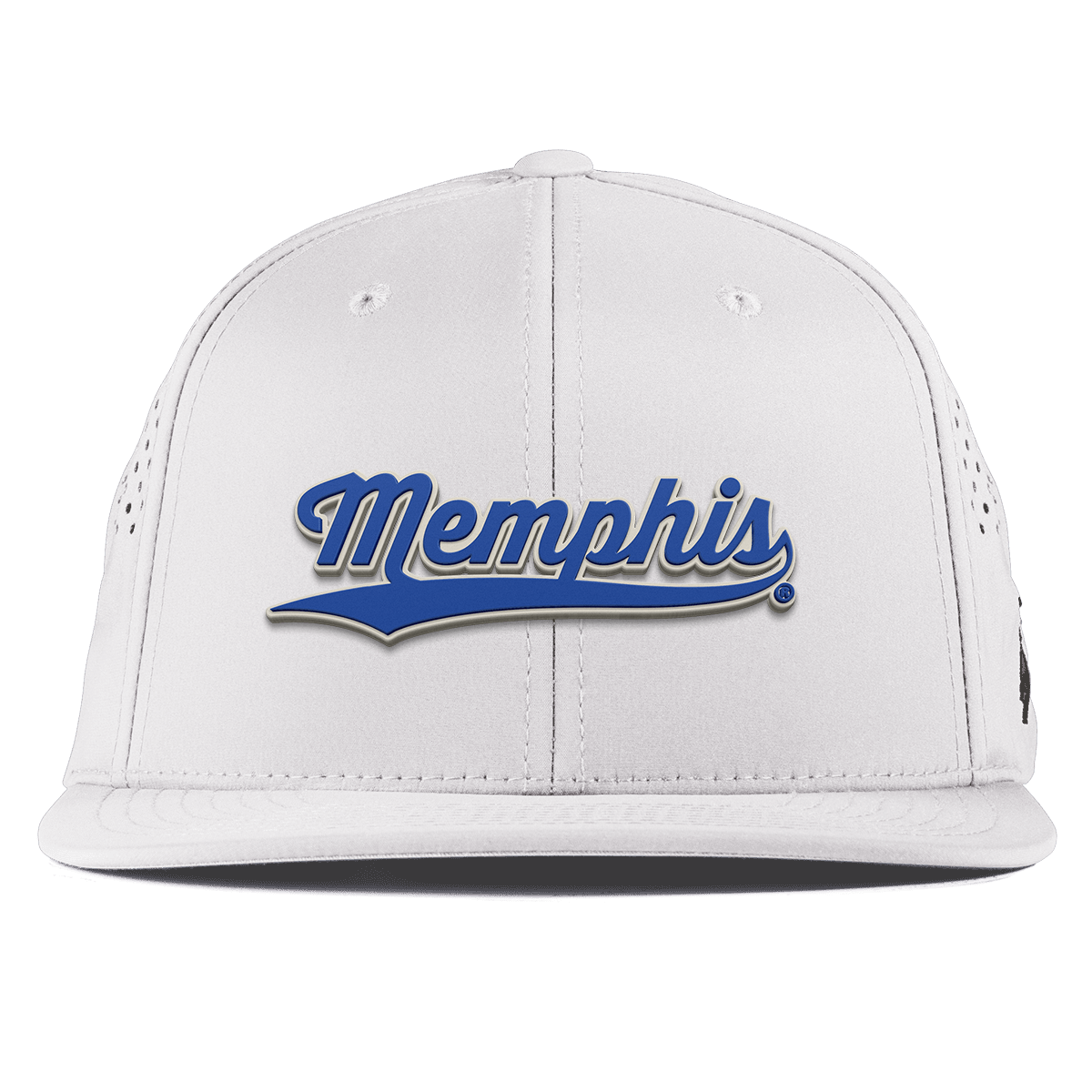 University of Memphis "Memphis Script" Flat Performance White