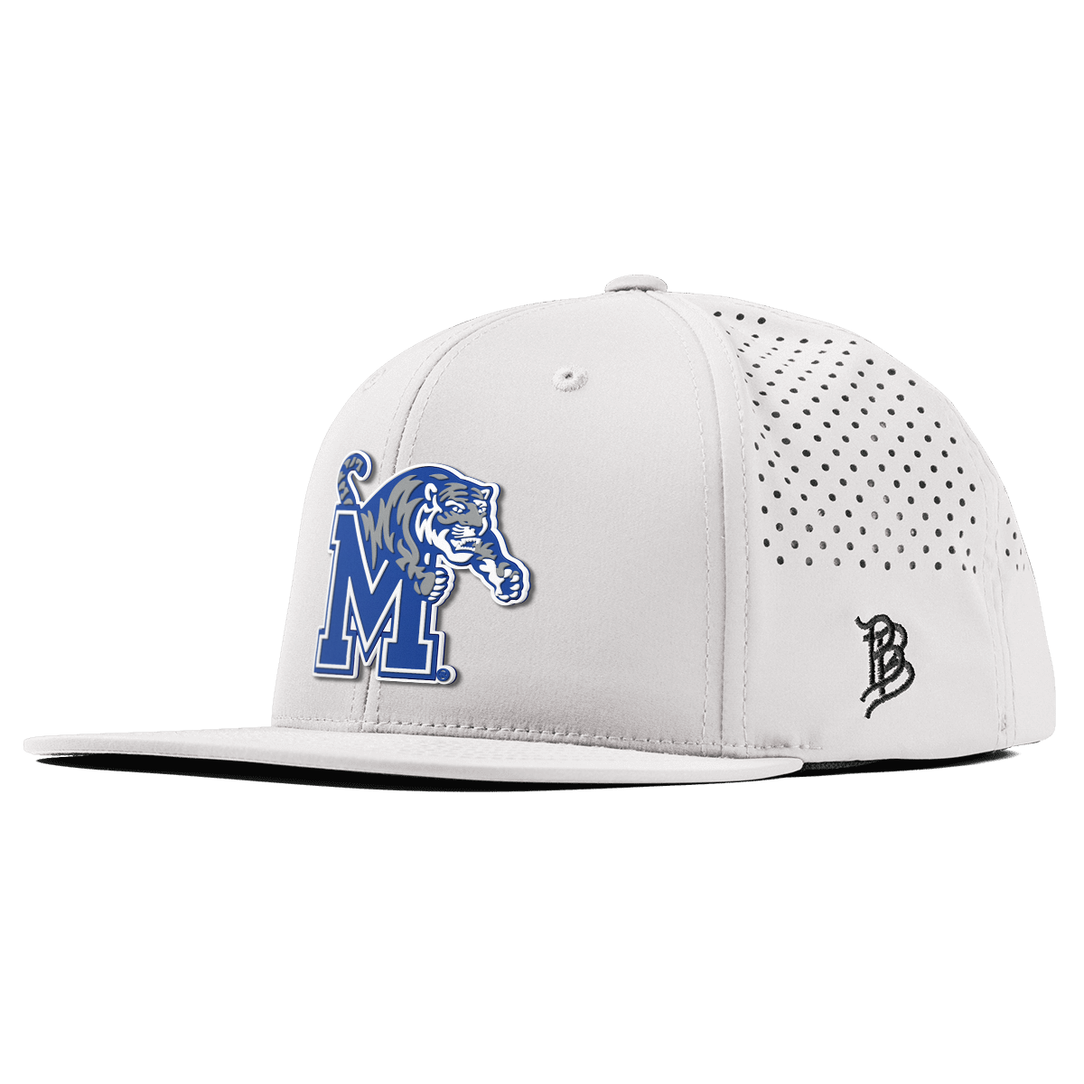 University of Memphis "Memphis Team Logo" Flat Performance White
