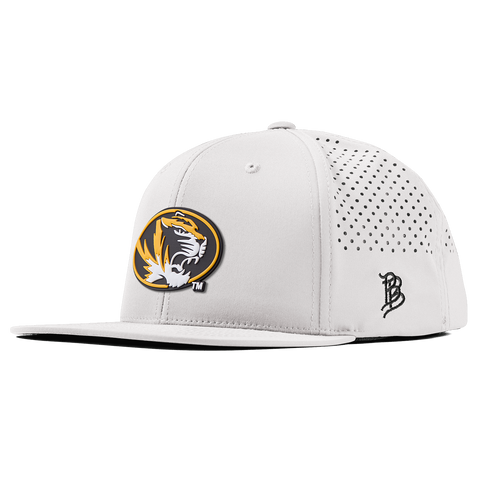 University of Missouri "Missouri Tigers Badge" Flat Performance White