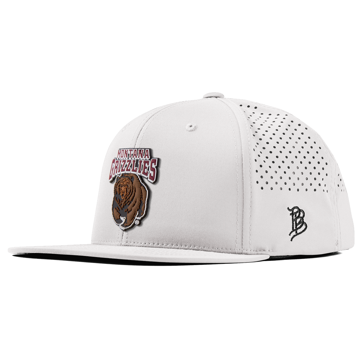 University of Montana "Montana Grizzlies Team Logo" Flat Performance White