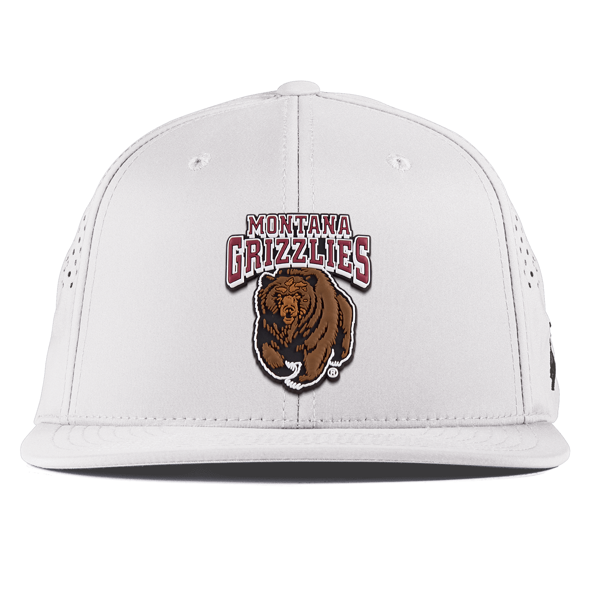 University of Montana "Montana Grizzlies Team Logo" Flat Performance White